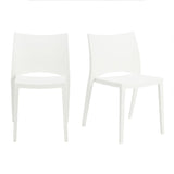Leslie Stacking Chair - White - Set of 2