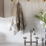Heritage Large Bridge Kitchen Faucet with Side Sprayer