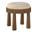 Larea Linen Textured Ottoman