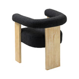 Barrel Boucle Dining Chair