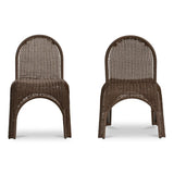 Kendall Outdoor Dining Chair Natural - Set of 2 - Brown