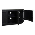 contemporary media console in black