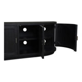 contemporary media console in black