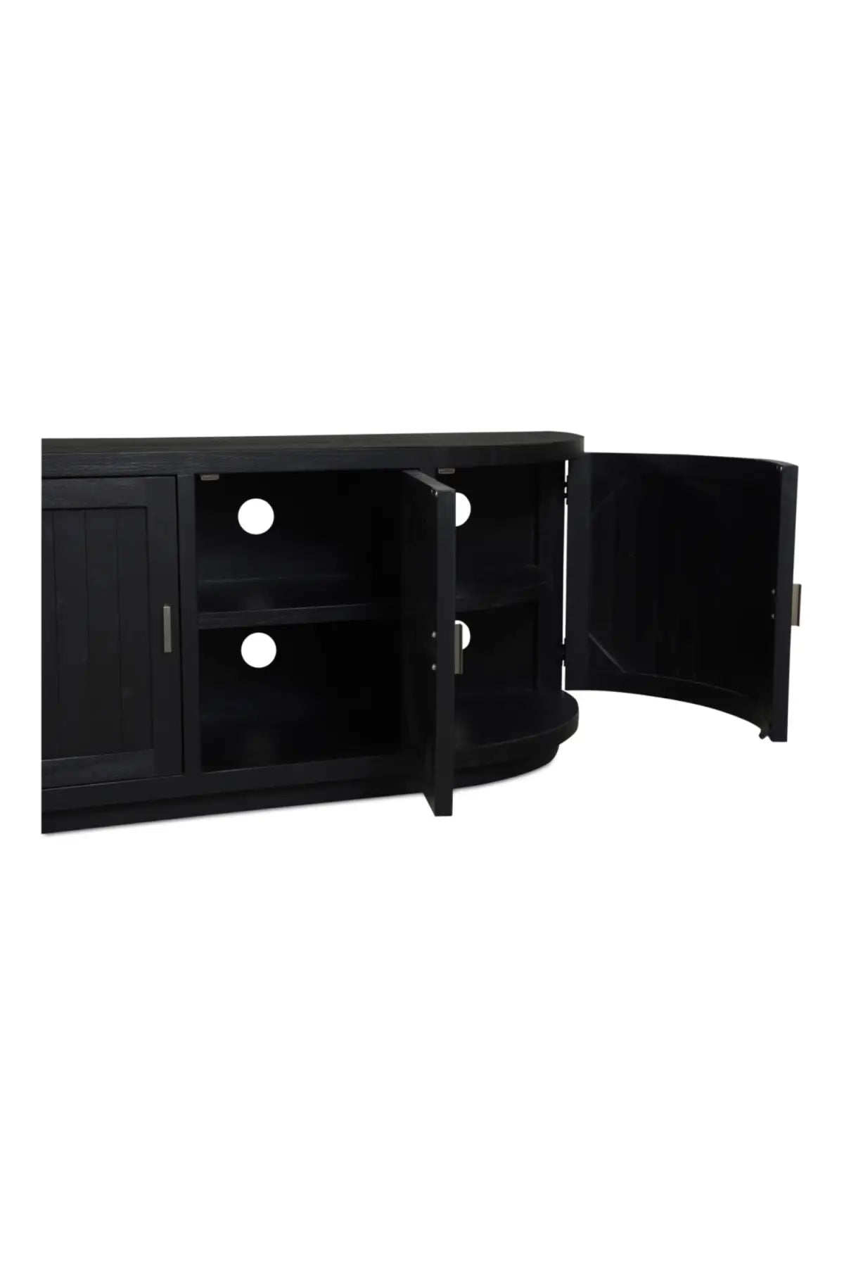 contemporary media console in black