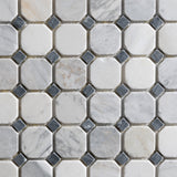 Antique Carrara Bardiglio Mosaic Tile by Castelli Marble