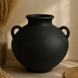 Black Terracotta Vase - 2 Sizes