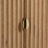 Olive Reeded Cabinet