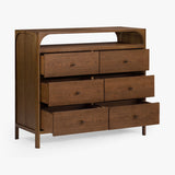 Cali 6-Drawer Oak Dresser
