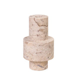 Natural Travertine Turned Candle Holder