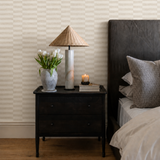 Faux Woven Stripe Natural Wallpaper