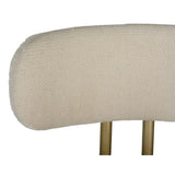 Round beige back of the Shay Dining Chair on a white background