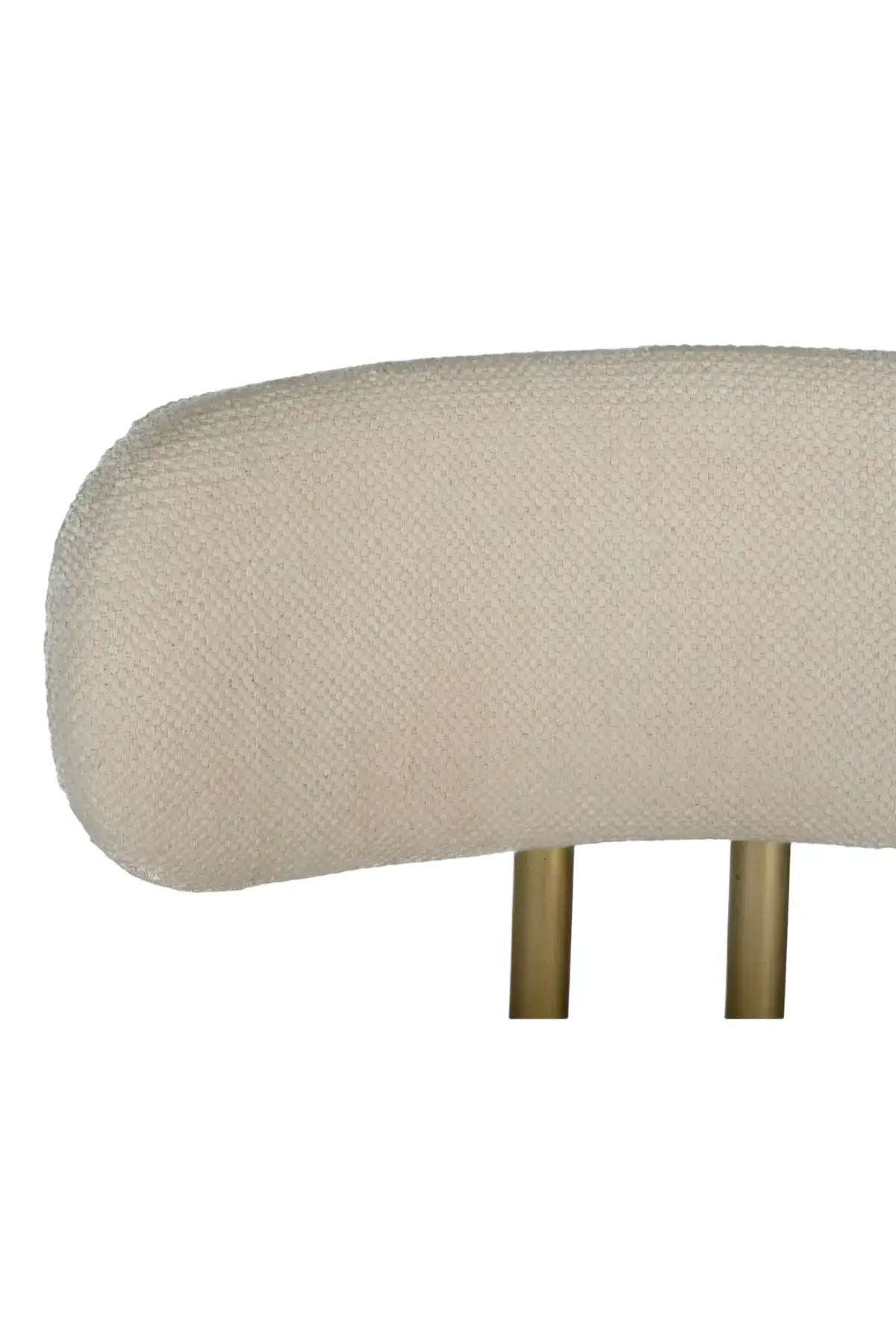 Round beige back of the Shay Dining Chair on a white background