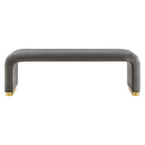 Koda Performance Velvet Waterfall Long Bench