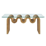 Ondine Glass Top Coffee Table