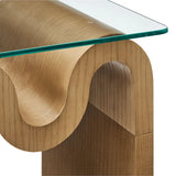 Ondine Glass Top Side Table
