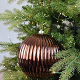 Ribbed Ornament - Brown - 2 Sizes