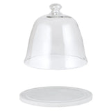 Thelma Marble and Glass Dome Cake Plate