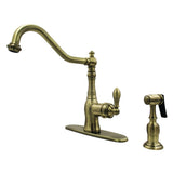 Heritage Widespread Bridge Kitchen Faucet