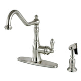 Heritage Widespread Bridge Kitchen Faucet