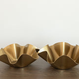 Swerve Brass Ruffle Bowl - 2 Sizes