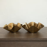 Swerve Brass Ruffle Bowl - 2 Sizes
