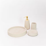 Sandstone Bath Accessories - Set of 4