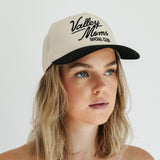 Valley Moms Social Club Hat - Cream + Black