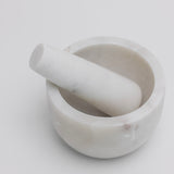 Marble Mortar + Pestle - White