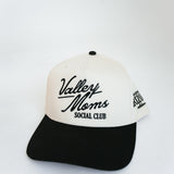 Valley Moms Social Club Hat - Cream + Black