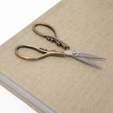 Vintage-Inspired Brushed Brass Scissors