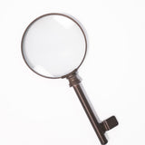 Aged Key Magnifying Glass