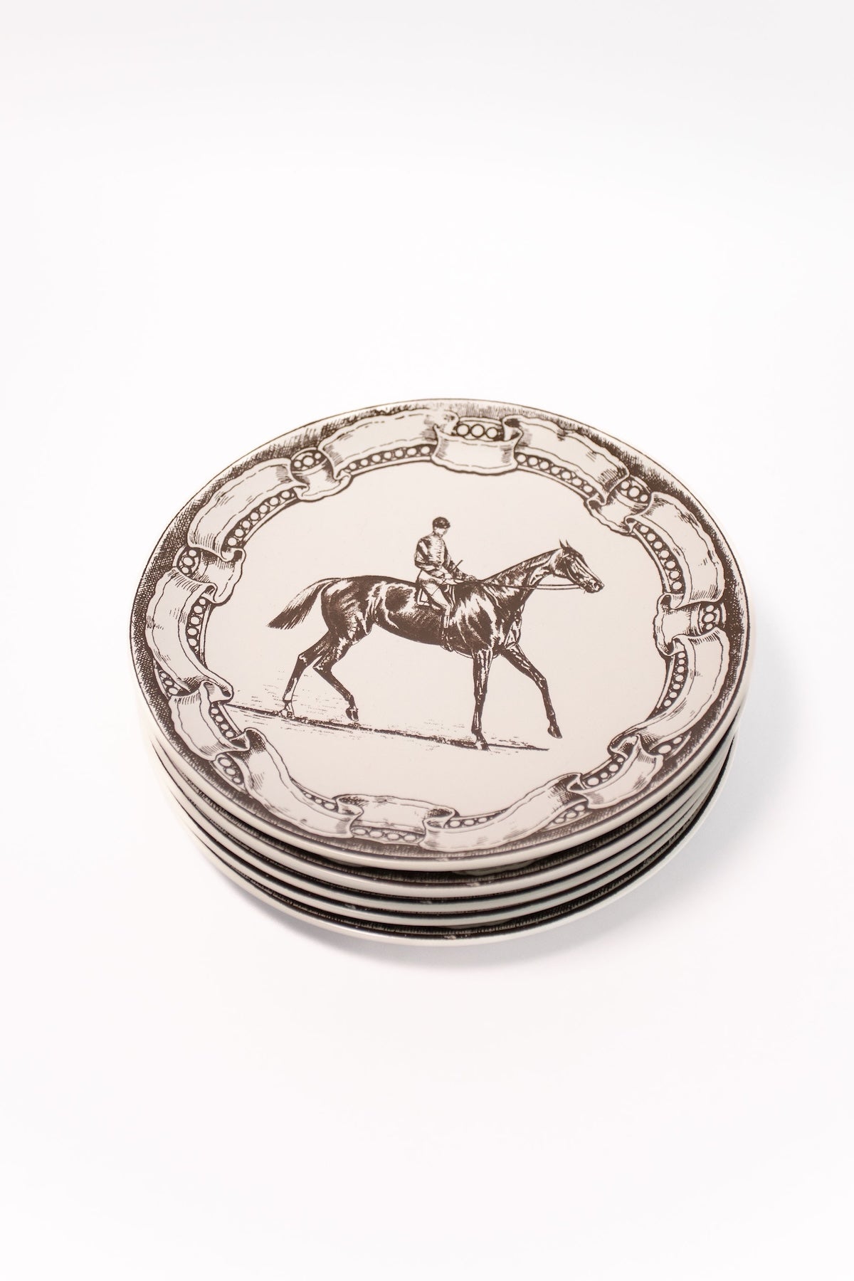 Vintage-Inspired Horse and Rider Plate
