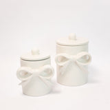 Ceramic Bow Canister - 2 Sizes