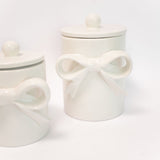 Ceramic Bow Canister - 2 Sizes