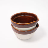 Stoneware Mixing Bowl with Glazed Rim