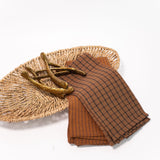 Mini Checkered Tea Towel - Rust