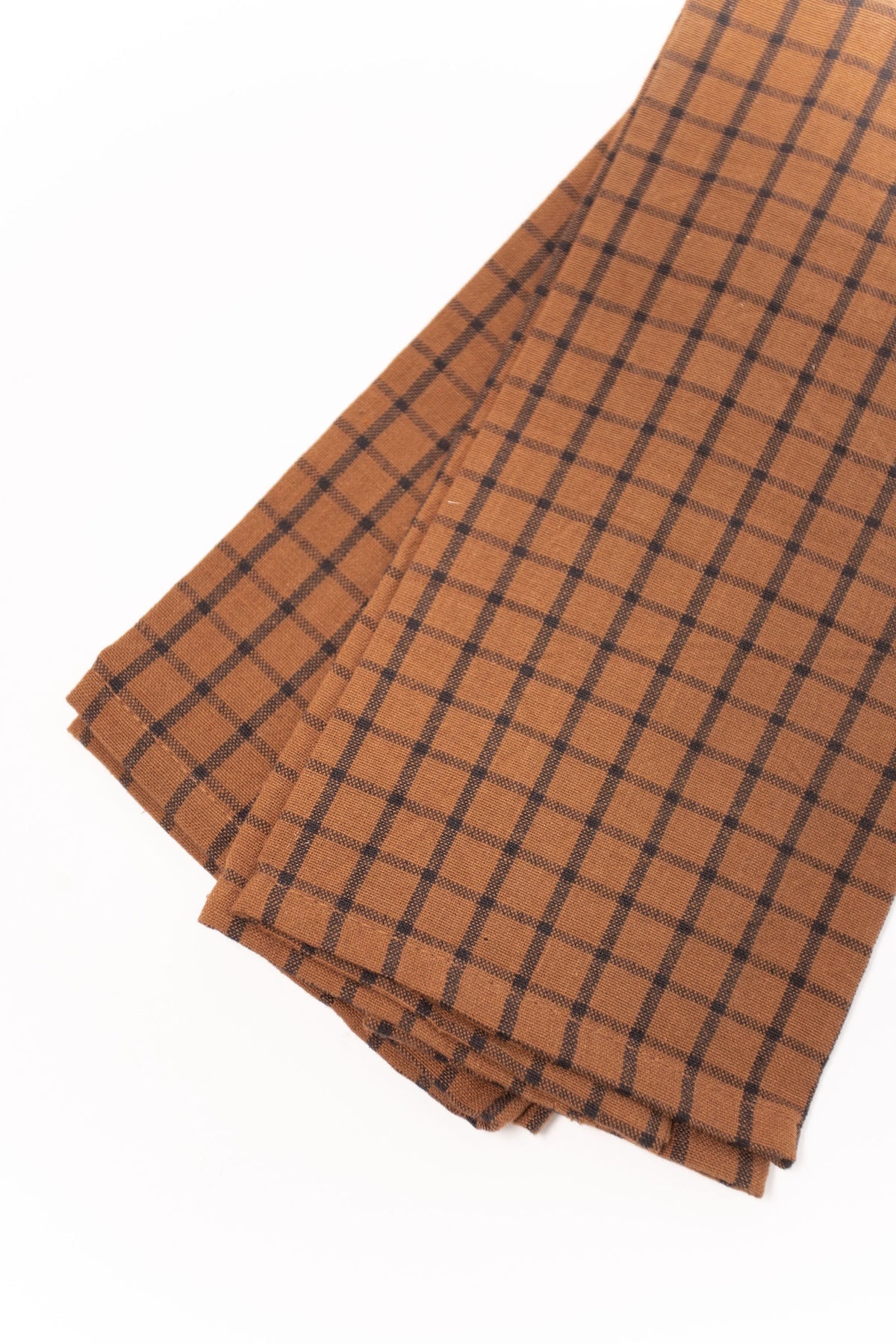 Checkered Tea Towel - Rust + Black