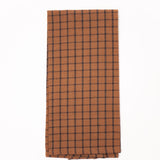 Checkered Tea Towel - Rust + Black