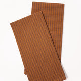 Mini Checkered Tea Towel - Rust