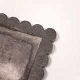 Scalloped Marble Tray - Black