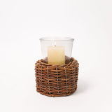 Woven Willow Hurricane Vase - 2 Sizes