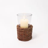 Woven Willow Hurricane Vase - 2 Sizes