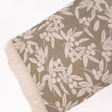 Oversized Olive Throw with Fringe