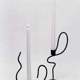 Tall Wavy Taper Holder