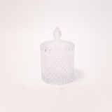 Diamond Cut Crystal Glass Canister - 2 Sizes