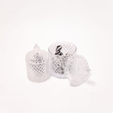 Diamond Cut Crystal Glass Canister - 2 Sizes