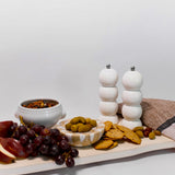 Checkered Travertine and Marble Dish