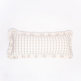 Oversized Ruffle Bolster Pillow - White - 18"x43"