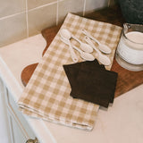 Linen Coasters - Set of 4 - Brown