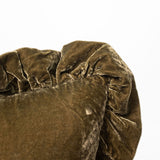 Ruffle Velvet Lumbar Pillow